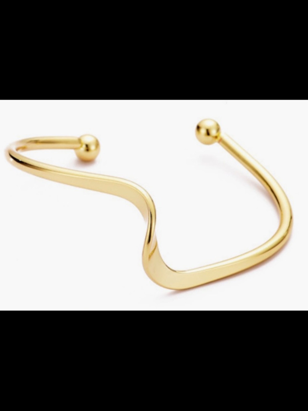 Gold  Adornia three Open Cuff Bracelet Set - Picture 5 of 8